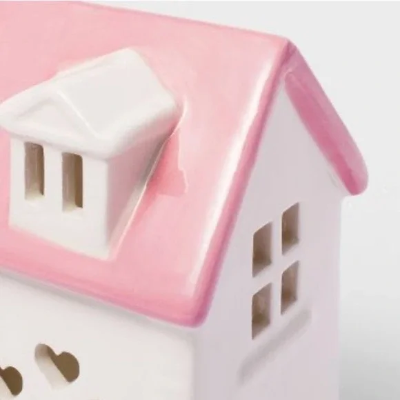 Target Valentine Ceramic Short Building Figurine Pink/White - Spritz - Picture 6 of 10